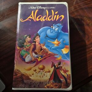 RARE Aladdin VHS Tape Disney The Classics Black Diamond Edition Damaged Case